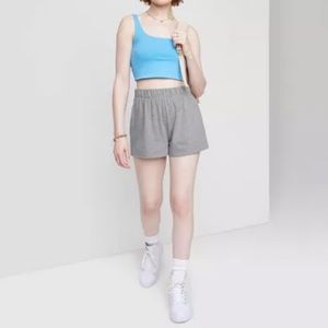 WILD FABLE dark charcoal grey stretchy cotton shorts